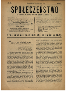 Społeczeństwo : tygodnik naukowo-literacki, społeczny i polityczny 1910 N.44
