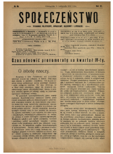 Społeczeństwo : tygodnik naukowo-literacki, społeczny i polityczny 1910 N.45
