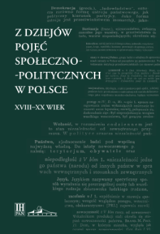 Mechanizmy zmienności pojęć w dyskursie politycznym Wielkiej Emigracji