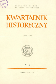 Kwartalnik Historyczny R. 77 nr 3 (1970), Reformy agrarne i ruchy chłopskie w XIX i XX w.