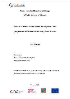 Effects of Western diet in the development and progression of Non-alcoholic fatty liver disease : PhD thesis