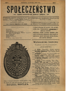 Społeczeństwo : tygodnik naukowo-literacki, społeczny i polityczny 1907 N.8