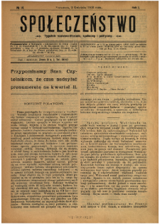 Społeczeństwo : tygodnik naukowo-literacki, społeczny i polityczny 1908 N.14