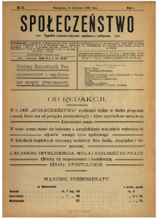 Społeczeństwo : tygodnik naukowo-literacki, społeczny i polityczny 1908 N.51