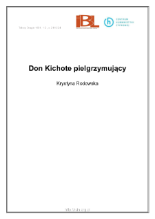 Don Kichote pielgrzymujący