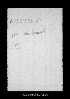 Budziszewo. Files of Zambrow district in the Middle Ages. Files of Historico-Geographical Dictionary of Masovia in the Middle Ages