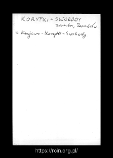 Krajewo-Korytki. Files of Zambrow district in the Middle Ages. Files of Historico-Geographical Dictionary of Masovia in the Middle Ages