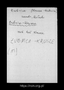 Łubnice-Krusze. Files of HiFiles of Zambrow district in the Middle Ages. storico-Geographical Dictionary of Masovia in the Middle Ages