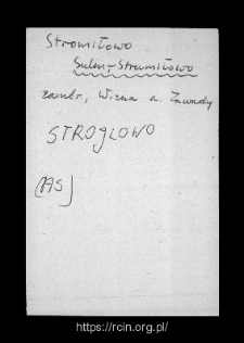 Sulin-Strumiłowo. Files of Zambrow district in the Middle Ages. Files of Historico-Geographical Dictionary of Masovia in the Middle Ages