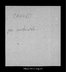 Zawady. Files of Zambrow district in the Middle Ages. Files of Historico-Geographical Dictionary of Masovia in the Middle Ages