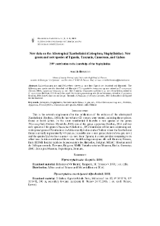 New data on the Afrotropical Xantholinini (Coleoptera, Staphylinidae). New genus and new species of Uganda, Tanzania, Cameroon, and Gabon