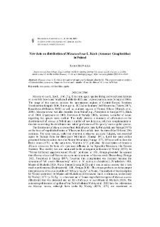 New data on distribution of Micaria nivosa L. Koch (Araneae: Gnaphosidae) in Poland