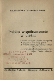 Polska współczesność w pieśni