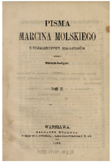 Pisma Marcina Molskiego. T. 2