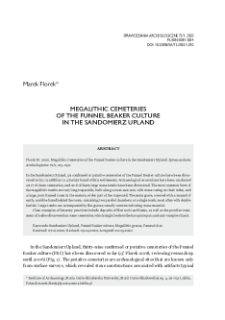 Megalithic Cemeteries of the Funnel Beaker culture in the Sandomierz Upland