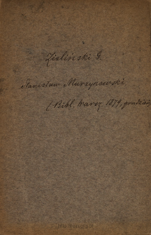 Stanisław Murzynowski : wiadomość bibliograficzna