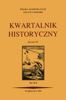 Kwartalnik Historyczny. R. 102 nr 3/4 (1995), Title pages, Contents