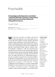 Antropologia podmiotowości w kontekście „spotkania Wschodu i Zachodu”. Interpretacja wyprawy konnej włoskiej podróżniczki z Mongolii do Krakowa