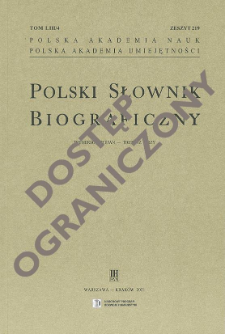 Polski słownik biograficzny T. 54 (2022-2023), Tomicki Józef - Toux de Jean Luc Louis