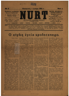 Nurt : dwutygodnik akademickiej młodzieży demokratycznej 1924 N.2