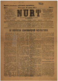 Nurt : dwutygodnik akademickiej młodzieży demokratycznej 1924 N.3