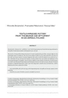 Textile-impressed pottery from the Bronze Age settlement in Szczepidło, Poland