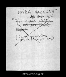 Góra. Files of Bielsk district in the Middle Ages. Files of Historico-Geographical Dictionary of Masovia in the Middle Ages