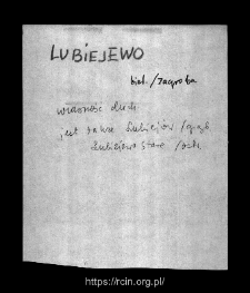 Lubiejewo. Kartoteka powiatu bielskiego w średniowieczu. Kartoteka Słownika historyczno-geograficznego Mazowsza w średniowieczu