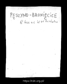 Pęszyno-Bronięcie. Kartoteka powiatu bielskiego w średniowieczu. Kartoteka Słownika historyczno-geograficznego Mazowsza w średniowieczu