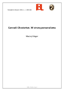 Conrad i Chesterton. W stronę personalizmu