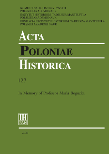 Acta Poloniae Historica T. 127 (2023), Title page, Contents, Contributors, Erratum