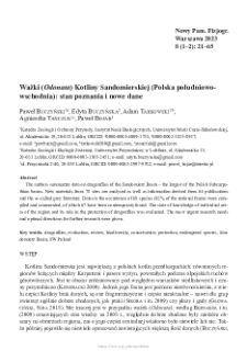 Ważki (Odonata) Kotliny Sandomierskiej (Polska południowo-wschodnia): stan poznania i nowe dane