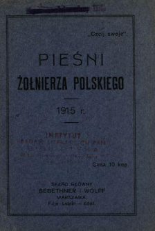Pieśni żołnierza polskiego.