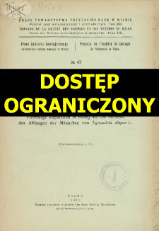 Prace Towarzystwa Przyjaciół Nauk w Wilnie. Travaux de la Société des Sciences et de Lettres de Wilno. Classe des sciences mathématiques et naturelles Wydział Nauk Matematycznych i Przyrodniczych. =