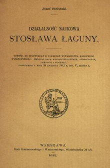 Działalność naukowa Stosława Łaguny