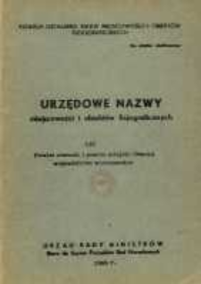 Urzędowe nazwy miejscowości i obiektów fizjograficznych. Nr135; Powiat otwocki i powiat miejski Otwock, województwo warszawskie