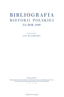 Bibliografia historii polskiej za rok 1948