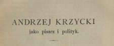 Andrzej Krzycki jako pisarz i polityk