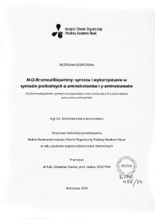 N-(2-Bromoallilo)aminy: synteza i wykorzystanie w syntezie pochodnych a-aminoketonów i y-aminokwasów