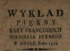 Wykład Piękny Kart Francuzkich Zołnierza Pewnego W Anglii Roku 1514