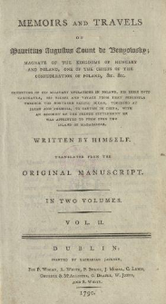 Memoirs and Travels Of Mauritius Augustus Count de Benyowsky, Magnate Of The Kingdoms Of Hungary And Poland, One Of The Chiefs Of The Confederation Of Poland ... Vol. 2