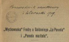 "Wychowanka" Fredry a Goldoniego "La Pamela" i "Pamela maritata"