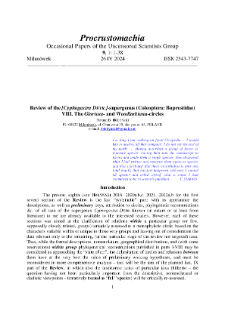 Review of the [Cyphogastra DEYR.]-supergenus (Coleoptera: Buprestidae) VIII. The Gloriosa- and Woodlarkiana-circles