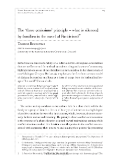 The ‘three omissions’ principle – what is silenced by families in the novel of Positivism?