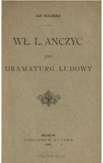 Wł. L. Anczyc jako dramaturg ludowy