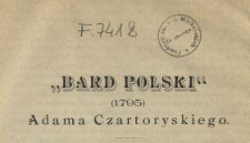 "Bard Polski" (1795) Adama Czartoryskiego