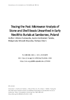 Tracing the Past: Microwear Analysis of Stone and Shell Beads Unearthed in Early Neolithic Burials at Samborzec, Poland