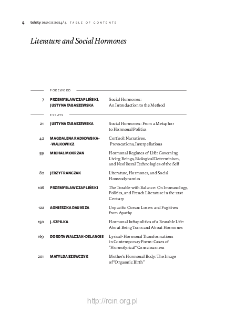 Teksty Drugie Nr 4 (2024), Table of contents