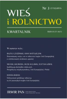 Stabilisation of Agricultural Incomes: International, European Union and Polish Perspectives