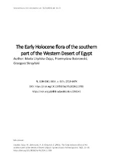 The Early Holocene flora of the southern part of the Western Desert of Egypt